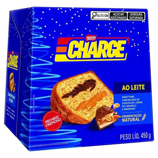 Panettone Recheio Chocolate ao Leite e Charge Nestlé 450g