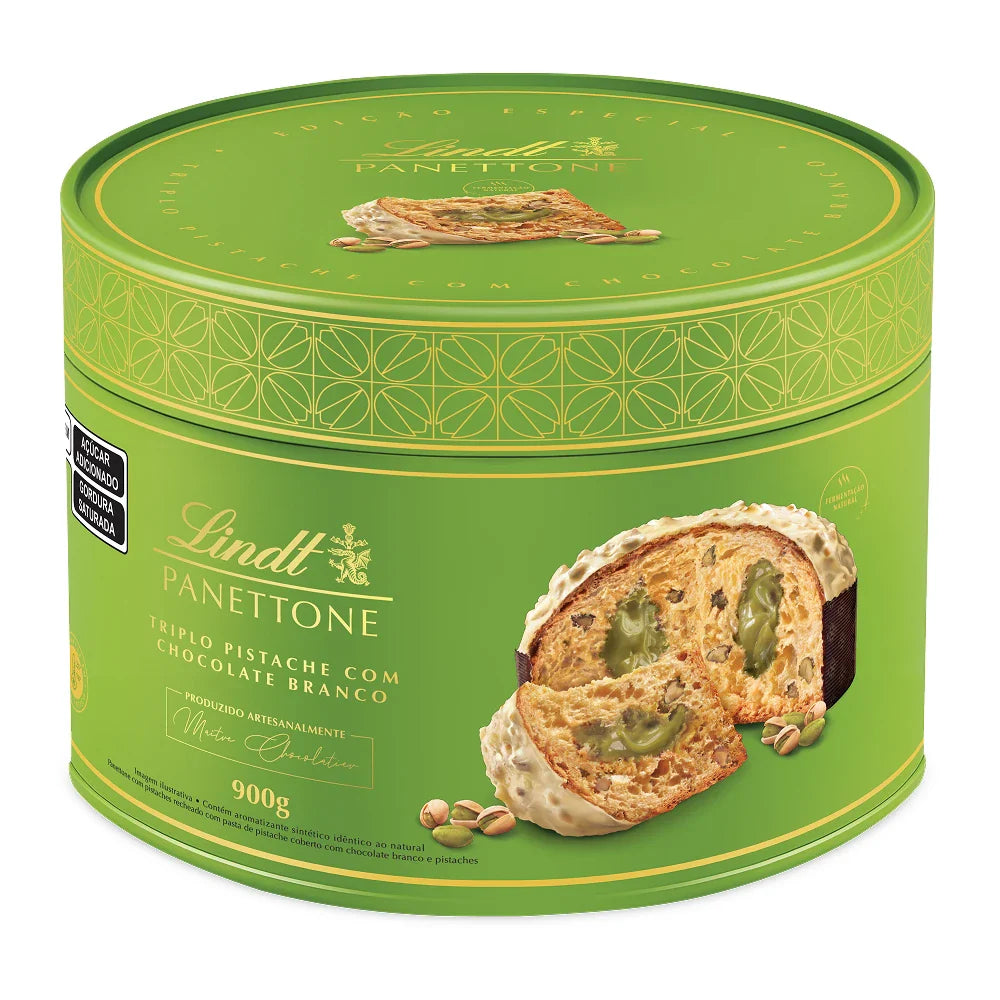 Panetone Triplo Pistache e Chocolate Branco 900g